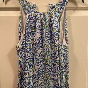 Blue/Green Design Dress